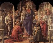 Fra Filippo Lippi Madonna and Child with St Fredianus and St Augustine Spain oil painting artist